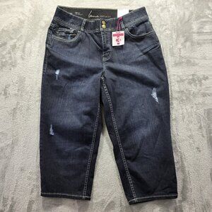Lane Bryant Capri Jeans Women’s Size 14 Stretch Dark Wash Tighter Tummy Control